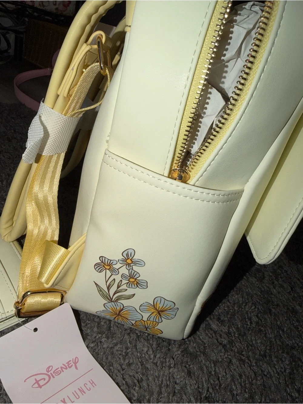 Loungefly Disney Belle White Floral Backpack & Wallet Set